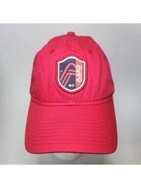 St Louis CITY SC MLS Soccer Futbol Adjustable Hat New Era Red MLS